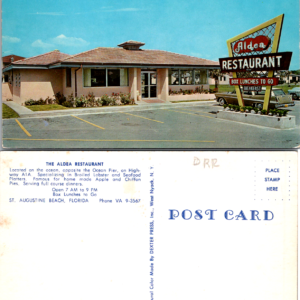 Aldea Restaurant St. Augustine Beach Florida Dexter Press 10212-B Vintage - Image 1