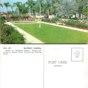 Waverly Florida Garden at Welcome House W.G. 201 Postcard Vintage - Image 1