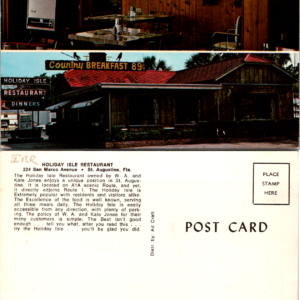 Holiday Isle Restaurant St. Augustine Fla Postcard Photo by McKay - Image 1