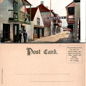 Charlotte Street St. Augustine Florida Postcard Novelty Co. of America Vintage - Image 1