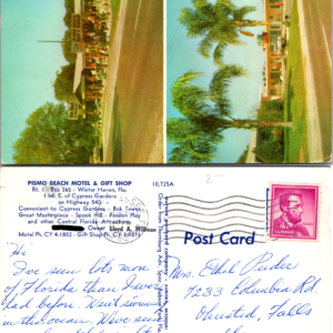 Pismo Beach Motel & Gift Shop Winter Haven FL Curteich-Chicago Chrome 10,725A - Image 1