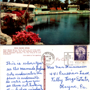 Weeki Wachee Spring Florida World's Original Underwater Show P-18 Ted Lagerberg 1962 - Image 1