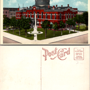 Court House Confederate Monument Tampa Florida DETOCHROME 46505 Vintage Postcard - Image 1