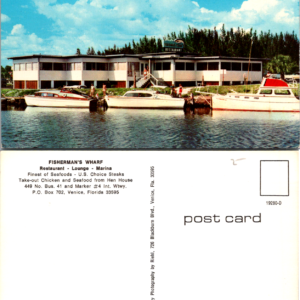 Fisherman's Wharf Venice Florida Dexter Press 19280-D chrome era Vintage - Image 1