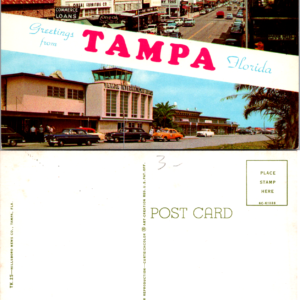 Greetings from Tampa Florida Tampa Airport Hillsboro News Co. Vintage - Image 1