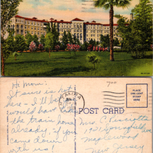 Municipal Hospital on Davis Islands Tampa Florida Postcard Vintage - Image 1