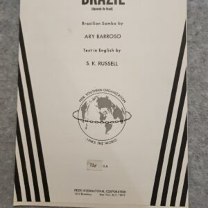 Ary Barroso Brazil Aquarela Do Brasil S K Russell Vintage Sheet Music - Image 1