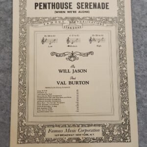Penthouse Serenade Will Jason Val Burton Famous Music Corporation - Image 1
