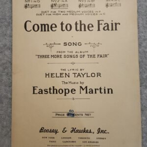 Come to the Fair Easthope Martin Helen Taylor Boosey & Hawkes - Image 1