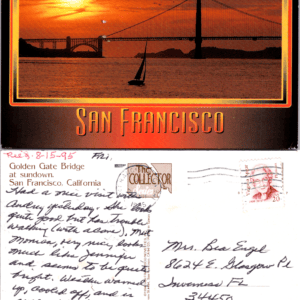 Golden Gate Bridge San Francisco Colortone Mike Roberts 1987 Postcard - Image 1