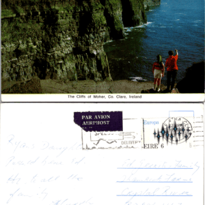 Cardall Ltd Cliffs of Moher 299 Used EIRE 6 Europa Vintage Postcard - Image 1