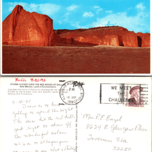 Gallup Red Rocks Storm Clouds Petley Greetings PSW1601 821038 1990 Postcard - Image 1