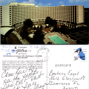Hilton Washington Hilton & Towers Postcard 1997 Mailed Vintage - Image 1