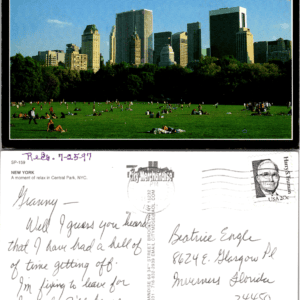 City Merchandise Central Park New York SP-159 Postcard 1997 - Image 1