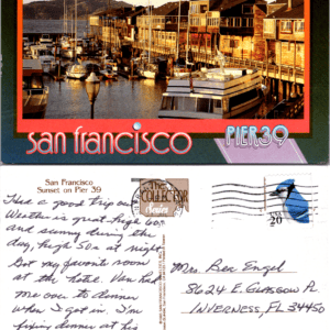 Pier 39 San Francisco Souvenirs Collector Series 1992 Postcard - Image 1