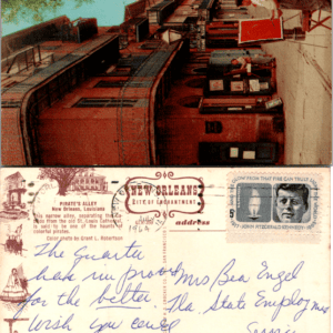 Pirate's Alley New Orleans Louisiana Grant L. Robertson 1964 Postcard - Image 1