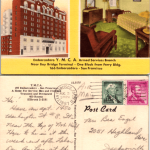 Embarcadero YMCA San Francisco Featurette 15,017F 1961 Vintage Postcard - Image 1