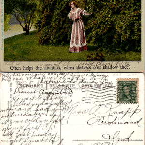 De Witt C. Wheeler 1907 Romance Postcard Printed in Germany - Image 1
