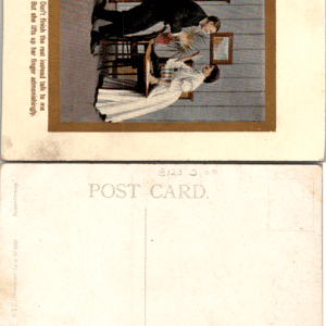 Edwardian Comic Postcard Man Woman Germany POST CARD Vintage - Image 1