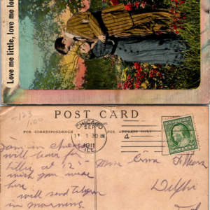 Love Me Little, Love Me Long 1911 Serie 6 Postcard - Image 1