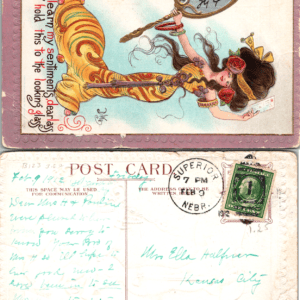 Dwig Serie No 30 Hold to Mirror Germany 1912 Postcard - Image 1