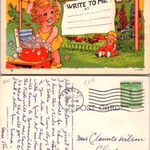 C. T. Art-Colortone Line Comics C-66 Write To Me At Postcard - Image 1