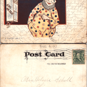 Perpetual Motion Clown Gas Meter 1905 Postcard 1907 Louisville KY - Image 1