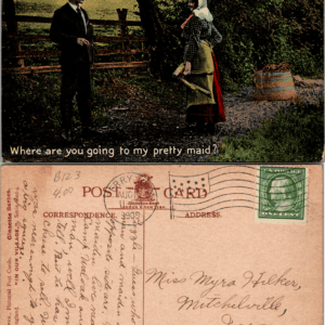 Davidson Bros Gazette Series In Our Village 6003 1909 Postcard - Image 1
