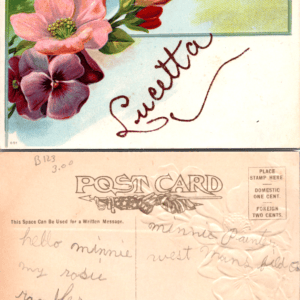 Embossed Floral Postcard 991 Lucetta Minnie Painter - Image 1
