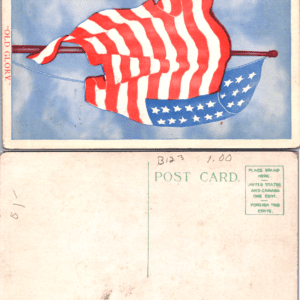 Old Glory American Flag Patriotic Early 1900s Divided Back Postcard - Image 1
