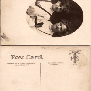 Edwardian Real Photo Postcard Two Women Divided Back - Image 1