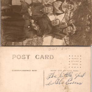 Family Portrait Real Photo Postcard AZO Alo Evers Antique - Image 1