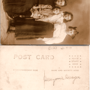 Family Portrait RPPC AZO 1904-1918 Marjorie Hager - Image 1