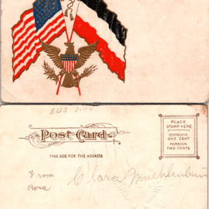 Patriotic USA German Empire Eagle Embossed Postcard Early 1900s - Image 1