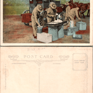 Illustrated Postal Card Field Kitchen 1381-18 Postcard Vintage Military - Image 1