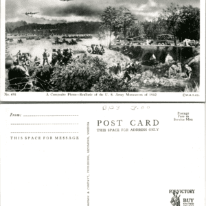 W. R. Thompson No. 698 U.S. Army Maneuvers 1942 Postcard - Image 1