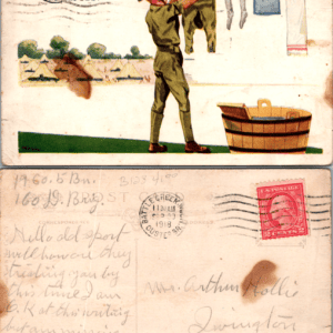 Bernhardt Wall I'm Some Laundress WWI Soldier 1918 Postcard - Image 1
