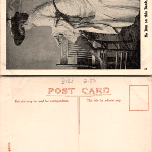 No Run on this Bank Edwardian Woman Risque RPPC [K] Semi-photo - Image 1