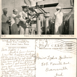 R. Tillotson & Company No. 387 Working on the Signal Bridge U.S. Navy Postcard - Image 1
