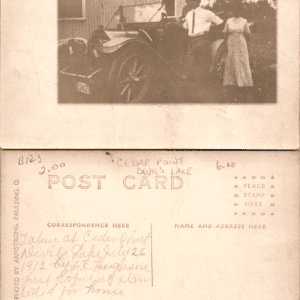1912 Cedar Point Devil's Lake Ohio Automobile RPPC Vintage Postcard - Image 1