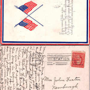World War I Patriotic Postcard 1918 April 5, 1918 2 cent red Washington - Image 1