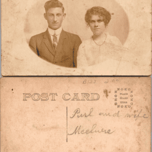 NOKO Purl and wife Meclure RPPC Postcard Sepia Vintage - Image 1