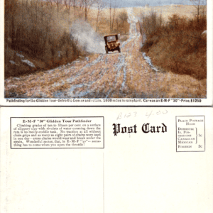 E-M-F 30 Glidden Tour Pathfinder Postcard Detroit to Denver Vintage - Image 1
