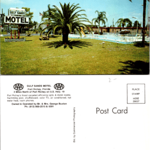Gulf Sands Motel Port Richey Florida Postcard 28637 Vintage - Image 1