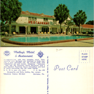Malloy's Motel & Restaurant Marianna FL Chrome Postcard 84472-B - Image 1