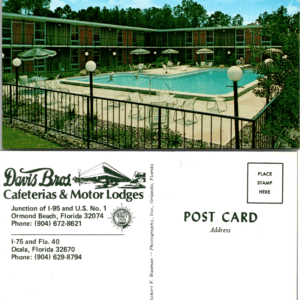 Davis Bros Cafeterias Motor Lodges Ormond Beach Florida Postcard - Image 1