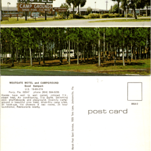 Westgate Motel and Campground Perry Florida Marsh 9958-D Vintage - Image 1