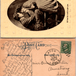 If I Had the World to Give You 1910 Embossed Real Photo Postcard - Image 1