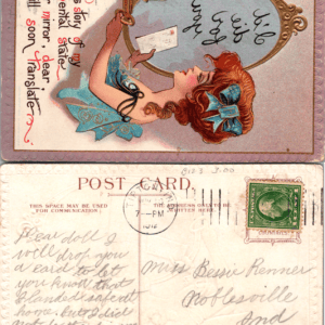 Clare Victor Dwiggins Mirror Series No. 30 Postcard 1912 Germany - Image 1