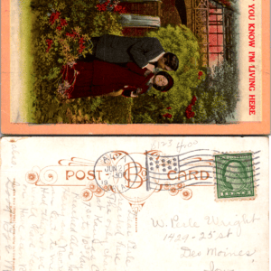 J.W. North & Co. Don't You Know I'm Living Here Postcard 1912 Iowa - Image 1